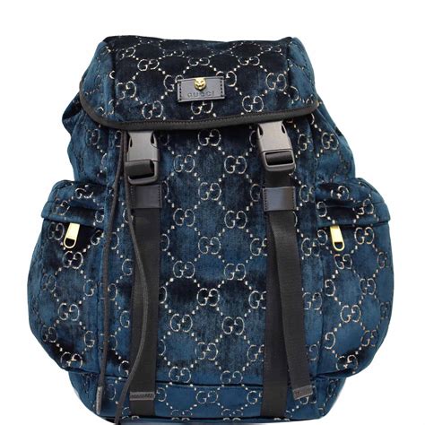 blue gucci backpack mens|Gucci 574923 backpack.